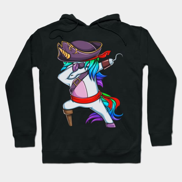 Halloween Unicorn Pirate Gift Costume Funny Hoodie by Xizin Gao